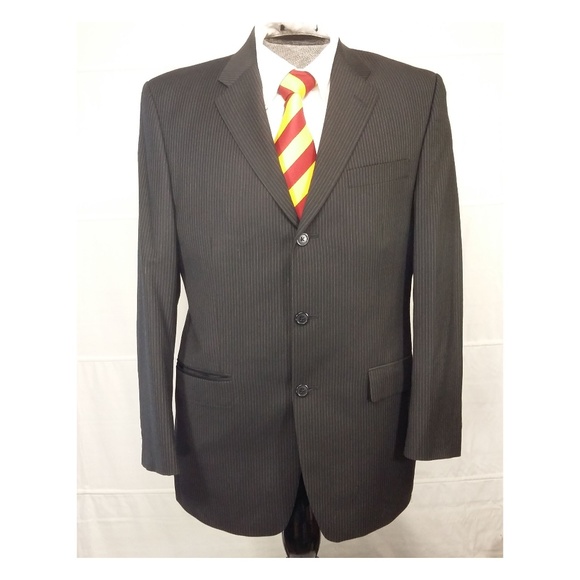 Calvin Klein Other - Calvin Klein black jacket blazer pinstripe 40R